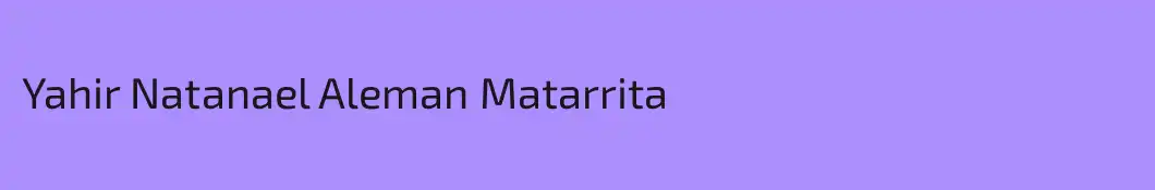 Yahir Natanael Aleman Matarrita